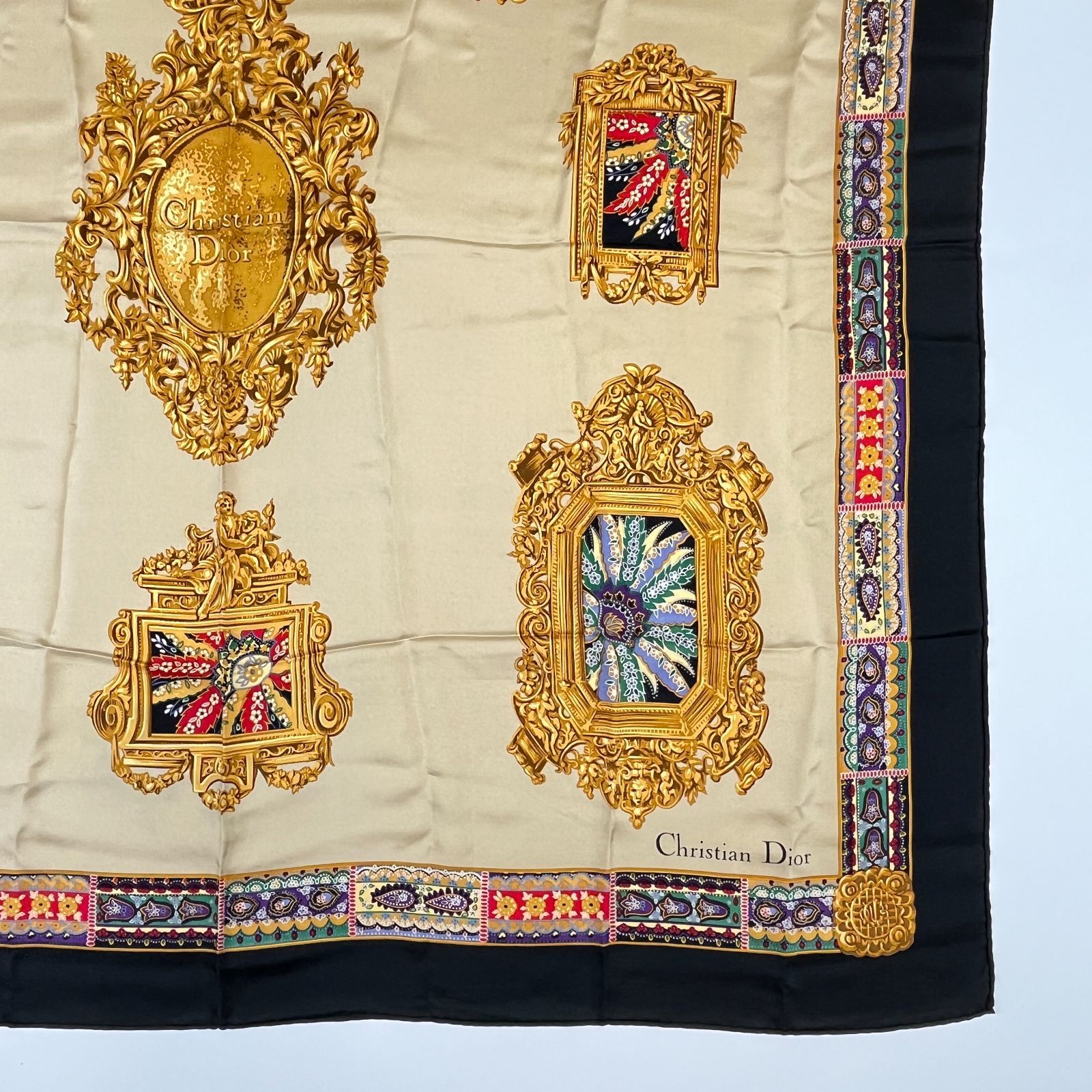 中古】Christian Dior クリスチャンディオール シルク スカーフ マルチ