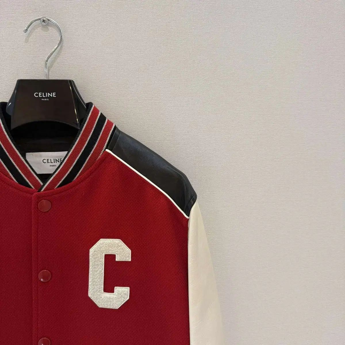 Celine セリーヌ Classic テクスチャード ウール Teddy スタジャン アウター ジャケット