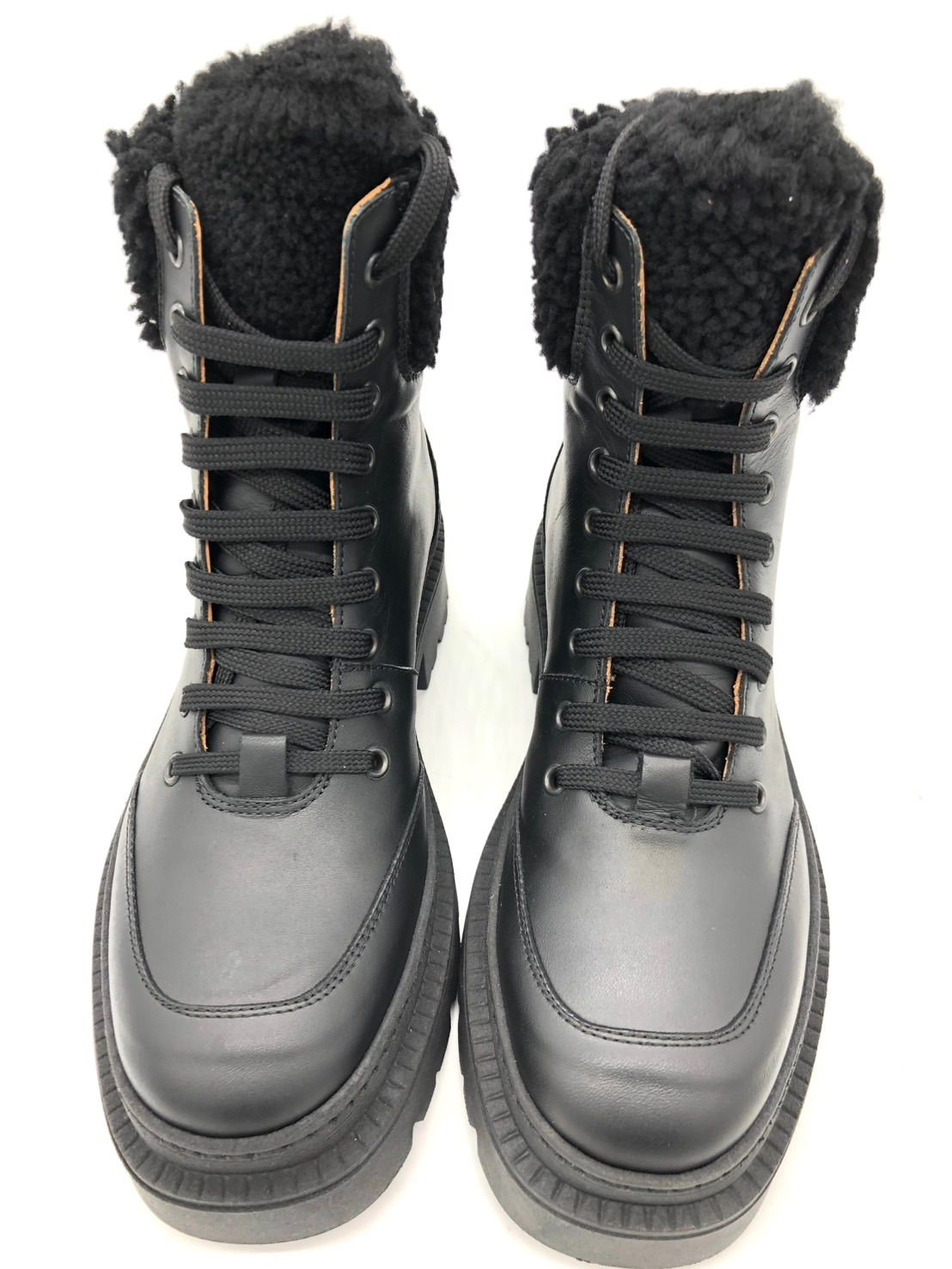 CORSO ROMA 9 ムートンブーツ 37 黒 ブラック 23.5 cm