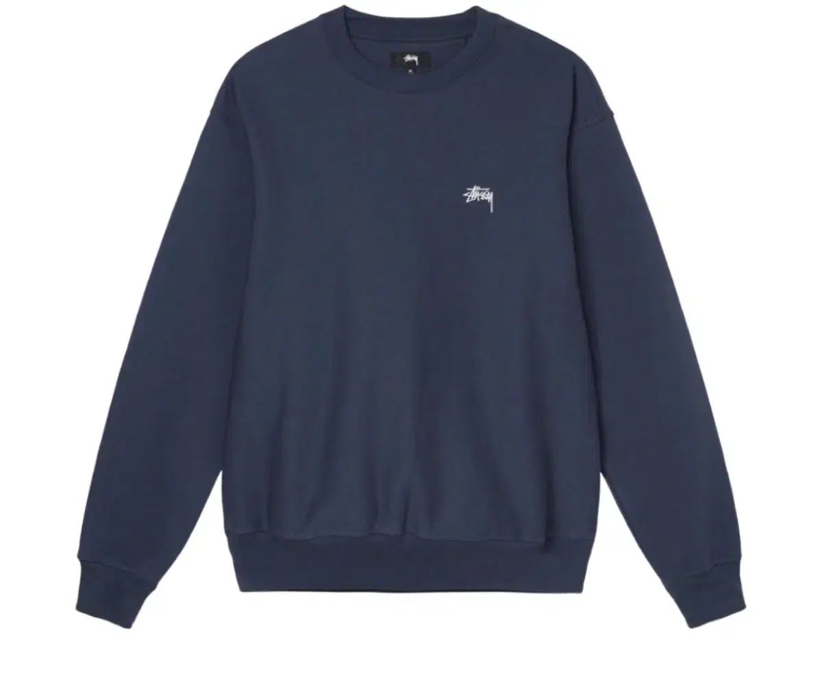 L stussy ステューシー ストック ロゴ スウェット ネイビー