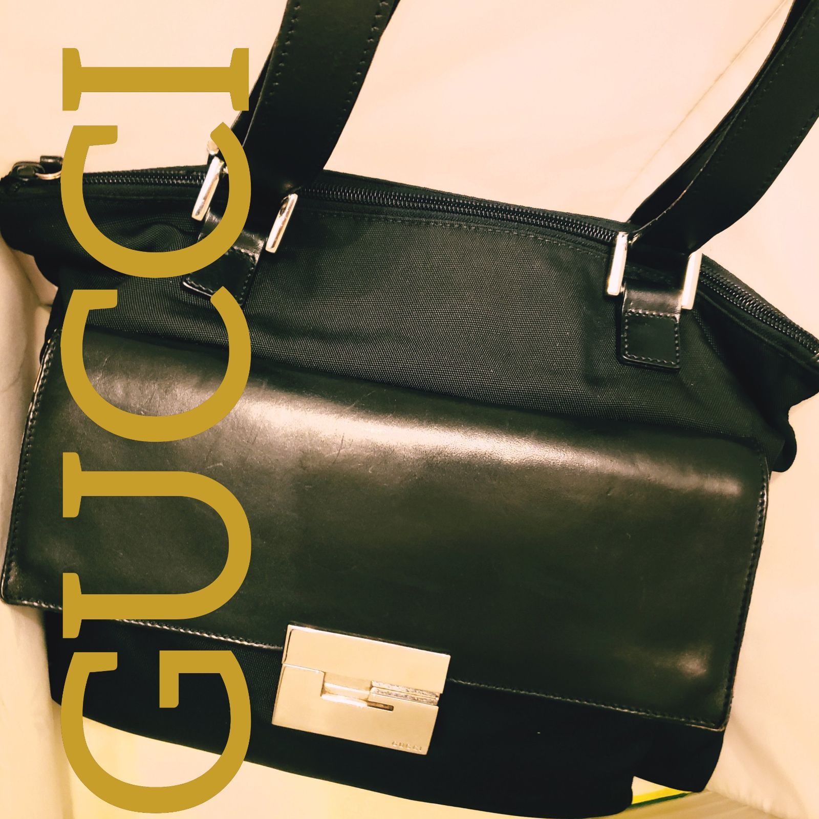 GUCCI グッチ トートバッグ G金具 ナイロン A4対応 GUCCI】【グッチ】トート バッグ G金具 ナイロン A4対応 - メルカリ