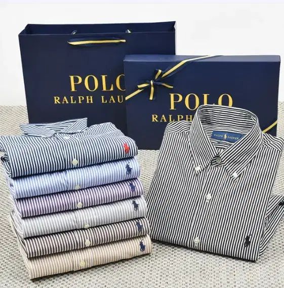 ポロ ラルフローレン クラシック フィット ポプリン バンガル ストライプ シャツ M