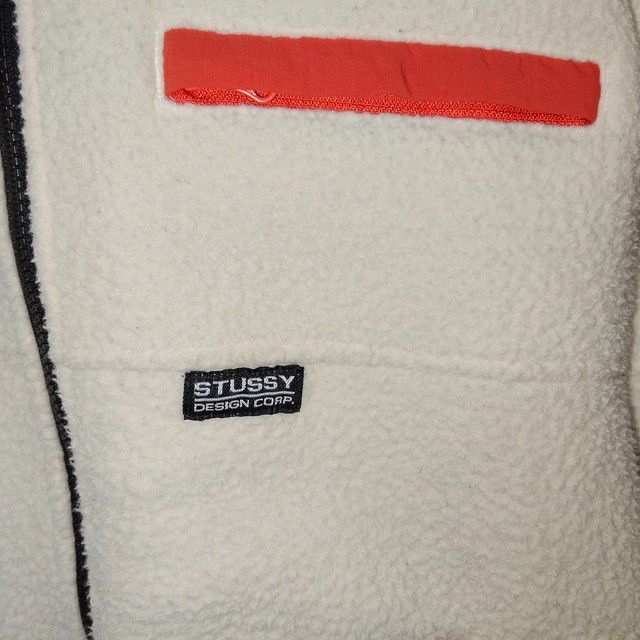 STUSSY ステューシー シェルパ ボア フリースジャケット オフホワイト 