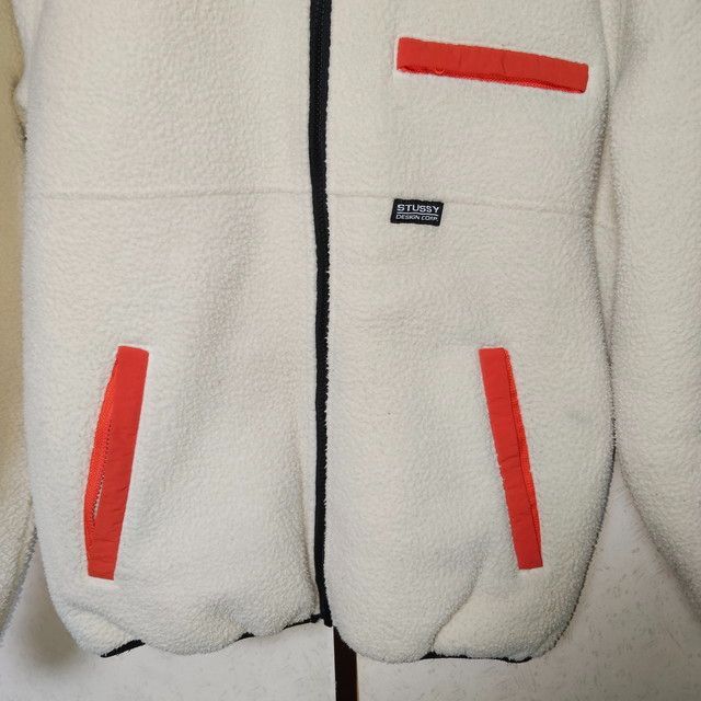STUSSY ステューシー シェルパ ボア フリースジャケット オフホワイト 