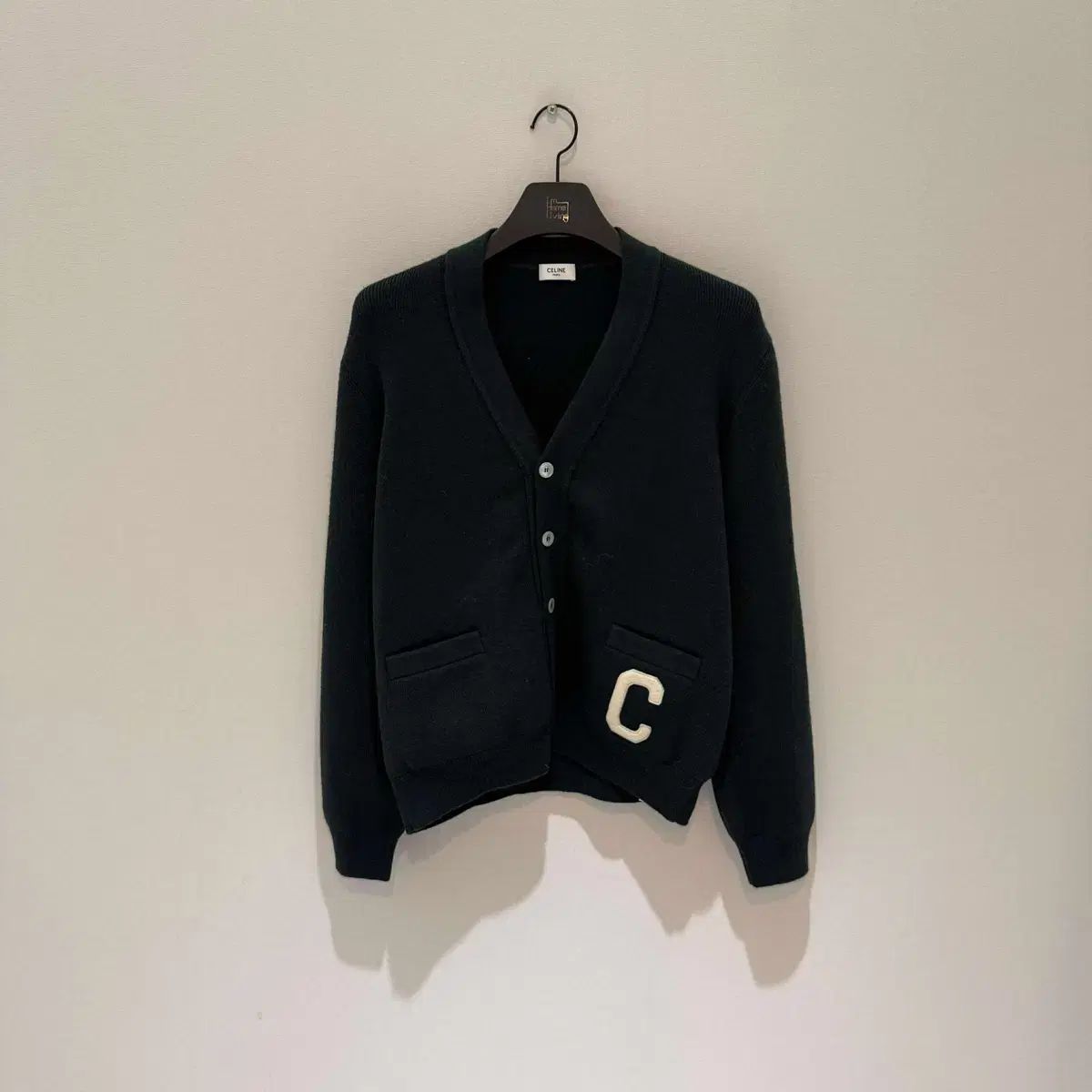 Mサイズ Celine セリーヌ カレッジ ロゴ カーディガン - メルカリ