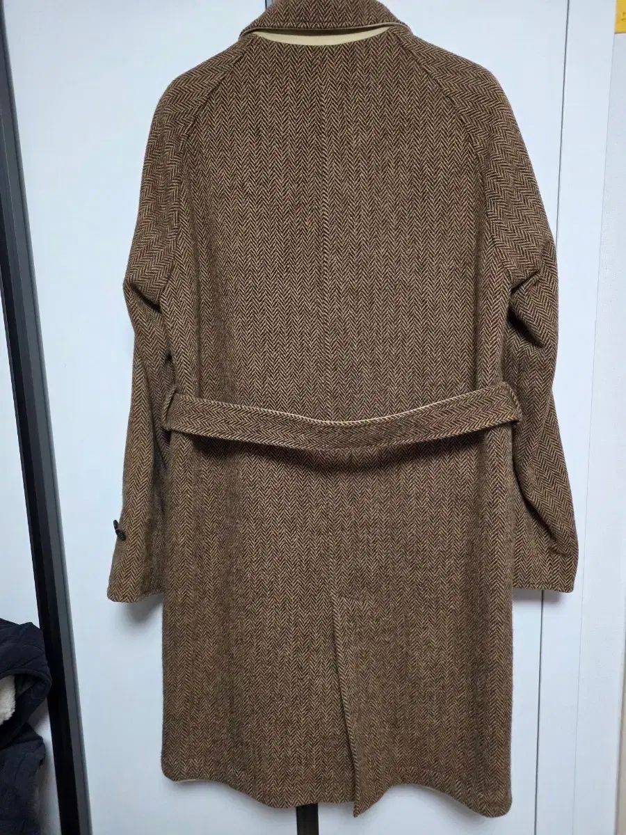 ポロラルフローレン リバーシブル ブラウン ヘリンボーン バルマカーン コート 40 R