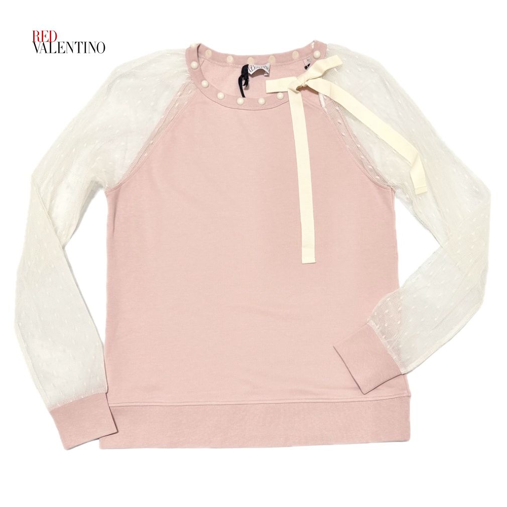 レッドヴァレンティノRED VALENTINOレース×スウェットピンクM