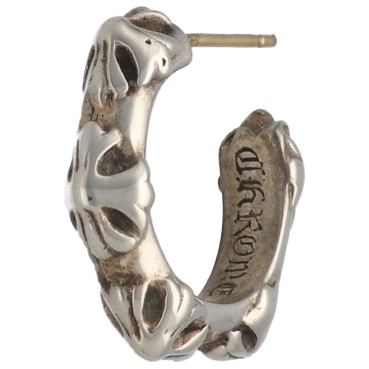 中古】 CHROME HEARTS クロムハーツ クロスバンドフープピアス SV925