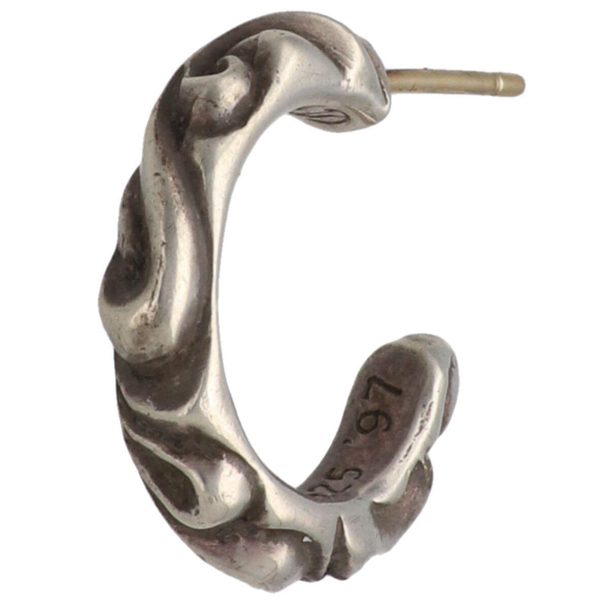 中古】 CHROME HEARTS クロムハーツ スクロールフープピアス SV925