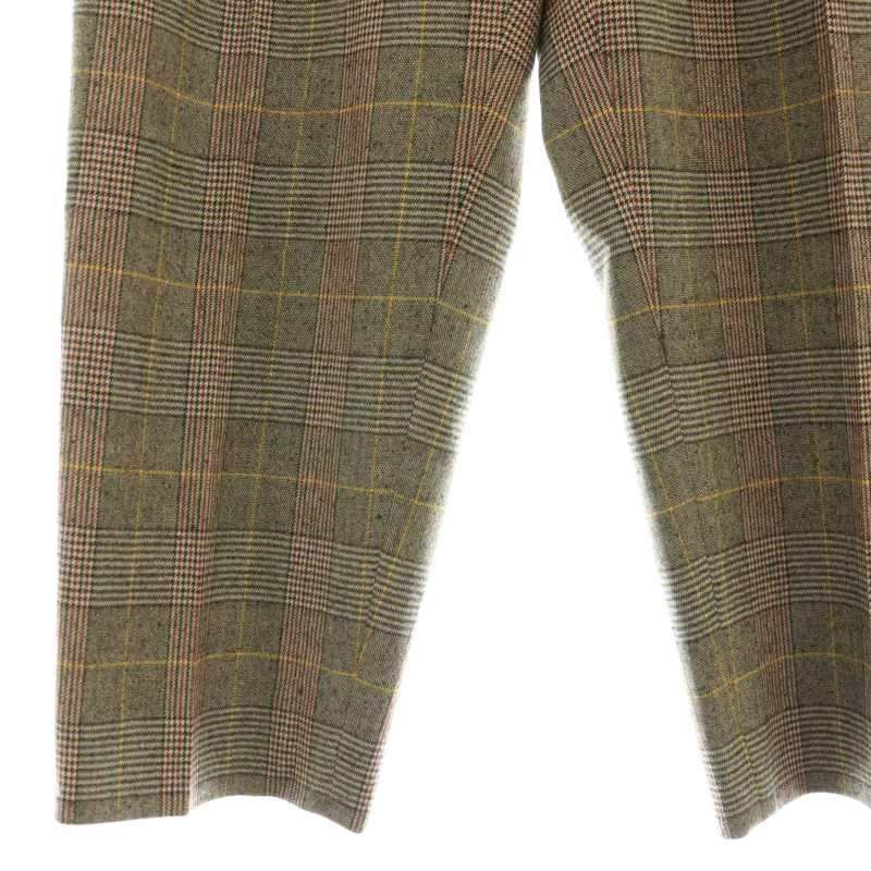 スピック&スパン Spick&Span グレンチェック テーパードパンツ タック