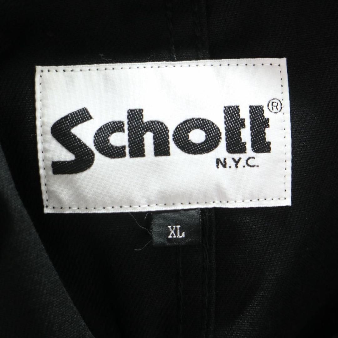 人気】Schott ショット レザー切り替え ダウンベスト XL アウトレット