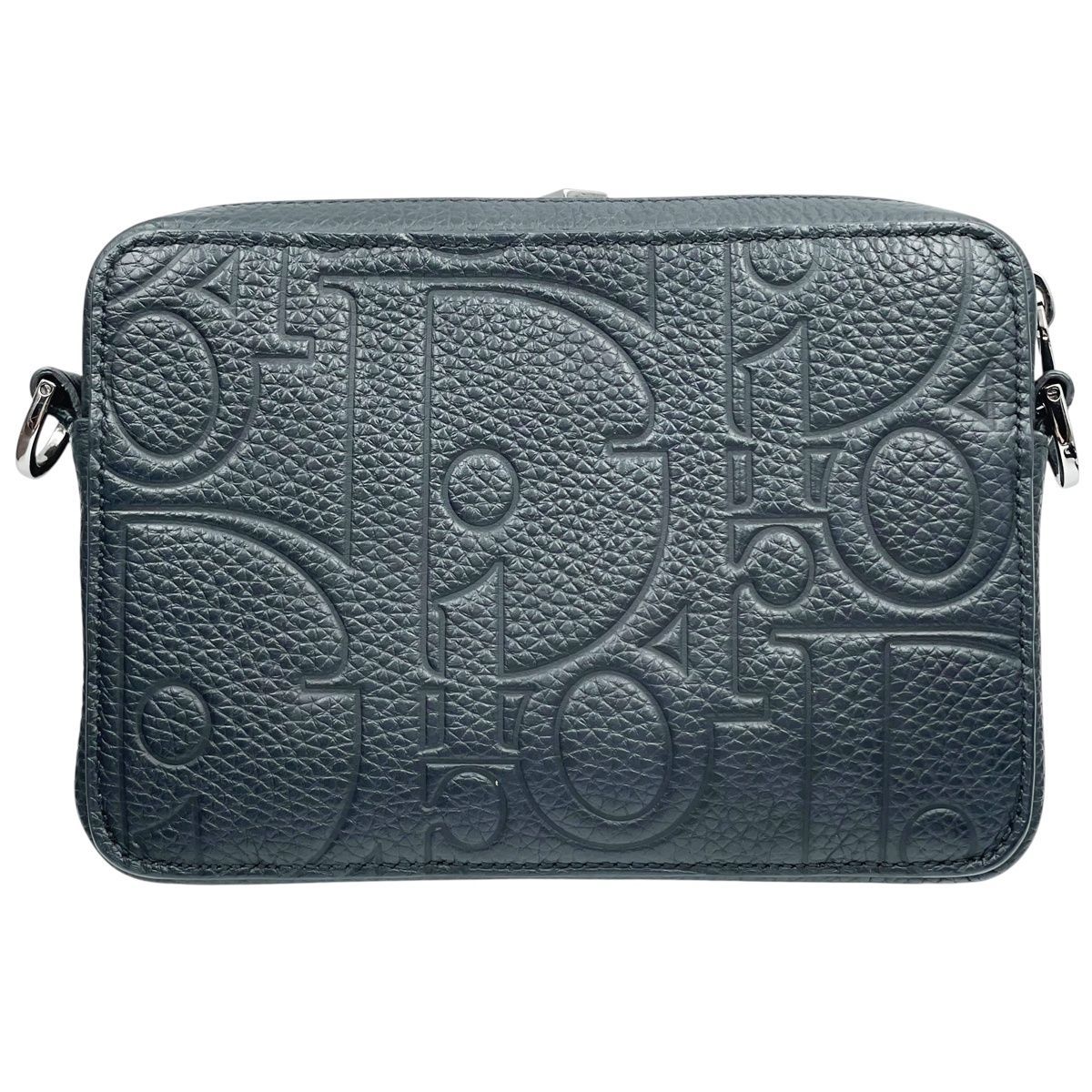 クリスチャン・ディオール Christian Dior ストラップ付 ジップポーチ グラビティ 2ESBC119LLG ブラック シルバー金具 レザー レディース ショルダーバッグ 中古】Dior ディオール ショルダーバッグ グラビティレザー ストラップ