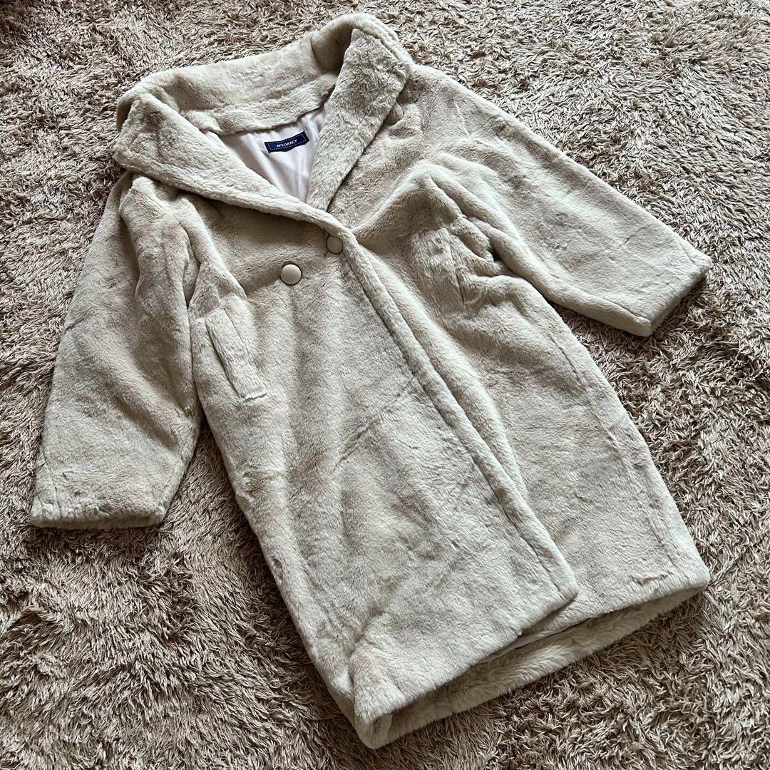 エムズグレイシー フェイクファー テディベアコート ベージュ 新品未使用 M'S GRACY エムズグレイシー フェイクファー テディベアコート