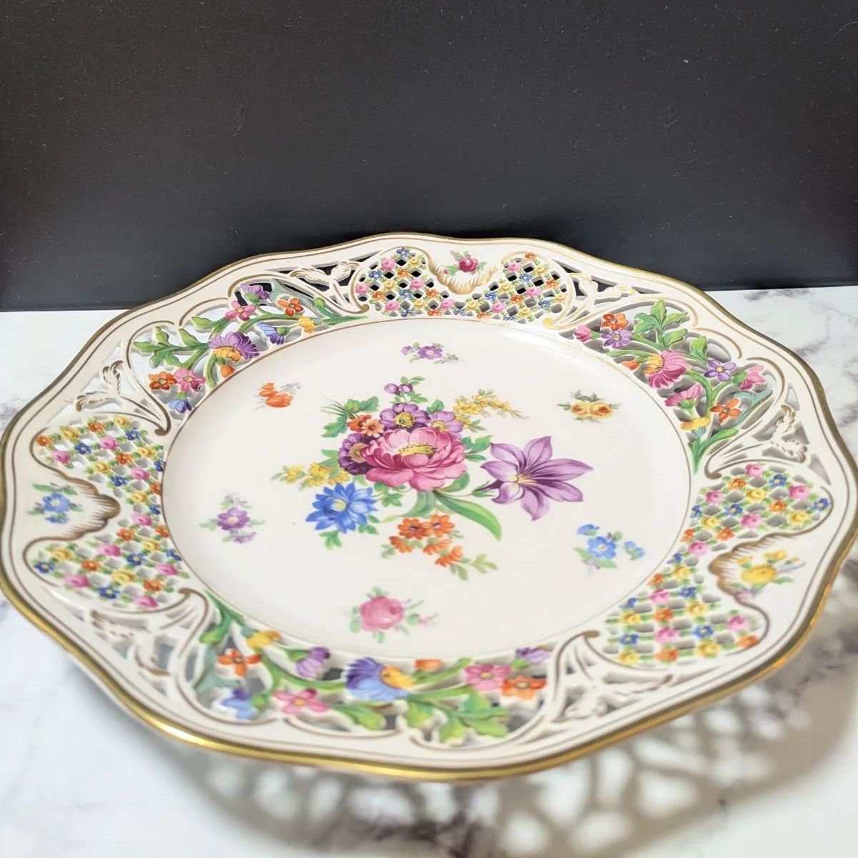 オープンワーク シューマン ババリア 26㎝ ☆ 金彩エッジ メッシュ 1