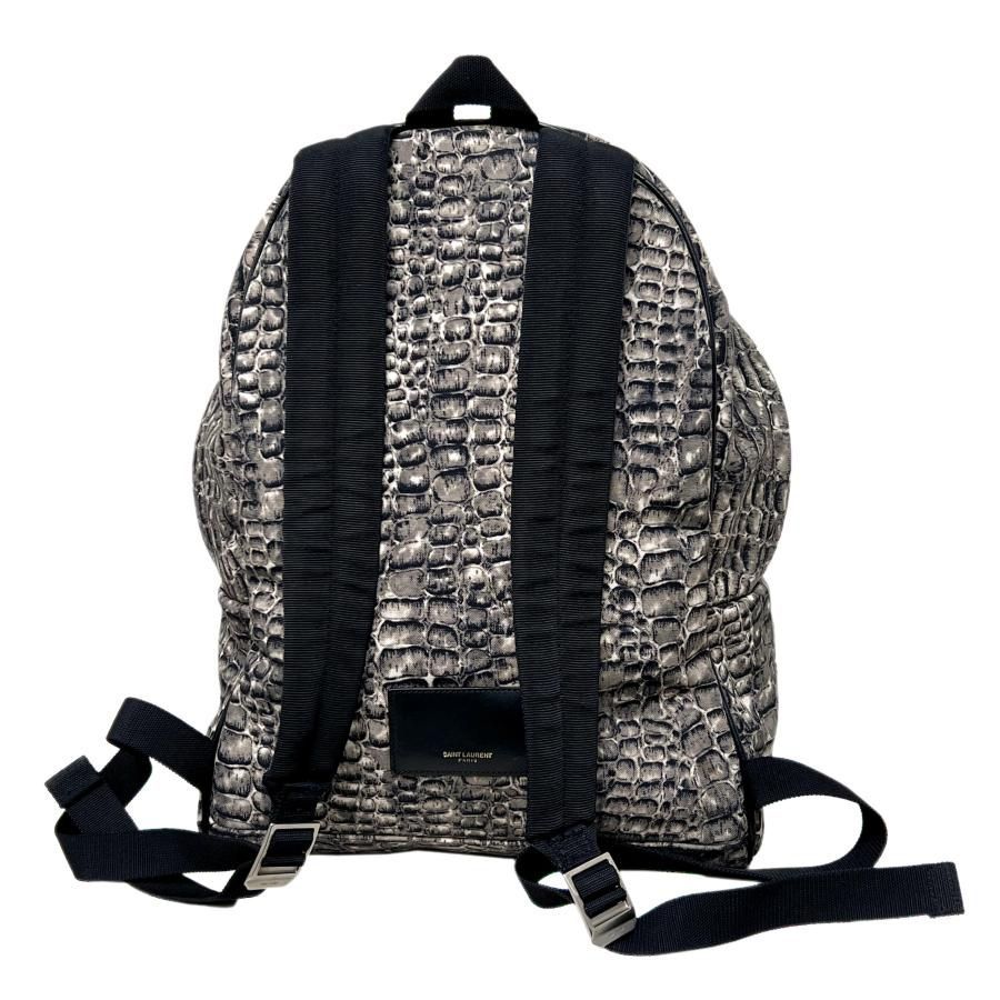 「美品」saint laurent paris バックパック パイソン柄 SAINT LAULENT PARIS サンローラン パリ リュック ヴィンテージ