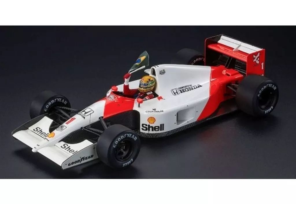 ミニカー 1 12 マクラーレン MP 4 6 1991 ブラジルGP ポール トゥ ウィン A.セナ ドライバー付 GP シリーズ GRP 12-29 AWD