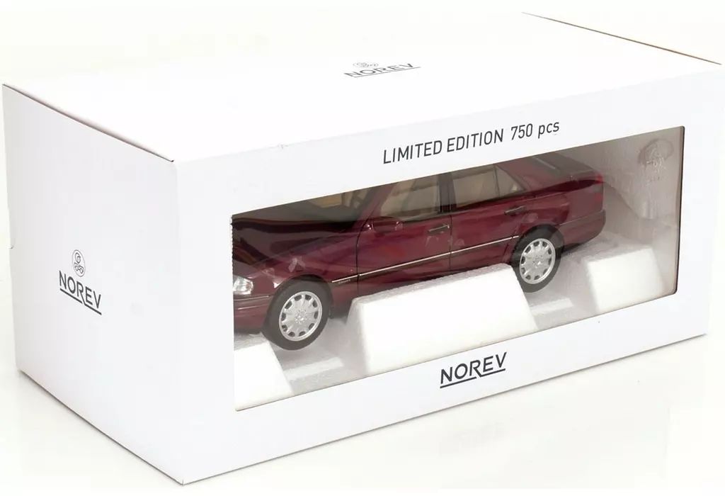 ミニカー 1 18 メルセデス C-Klasse W 202 Sedan 1993 レッドメタリック 特注品 183370