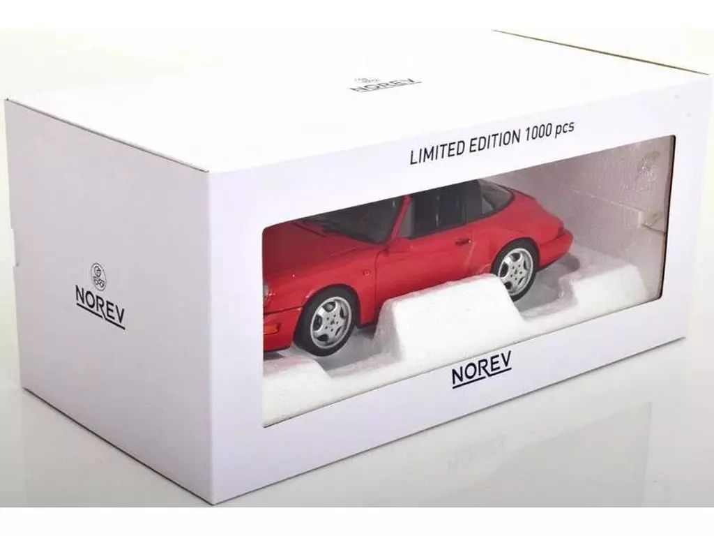 ミニカー 1 18 ポルシェ 911 964 Carrera 4 1990 Targa レッド 特注品 187325