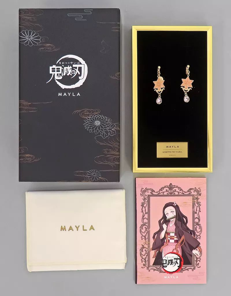 銀製品 指輪 竈門禰豆子 アイコニックイヤオブジェ イヤリング ～オリジナル～ 鬼滅の刃×Produced by MAYLA