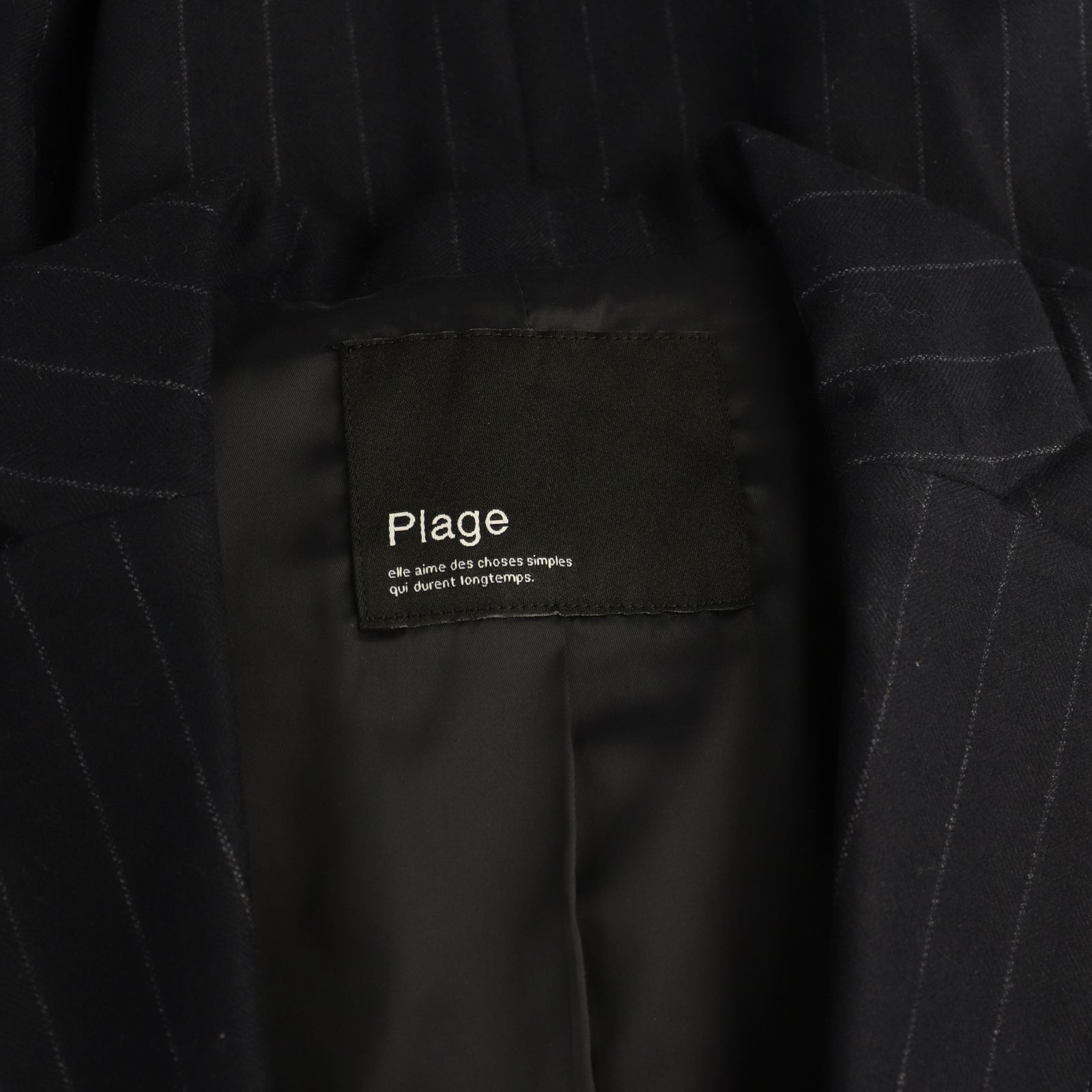 プラージュ/ブレザージャケット プラージュ Plage ストライプ1Bテーラードジャケット ブレザー 38 紺