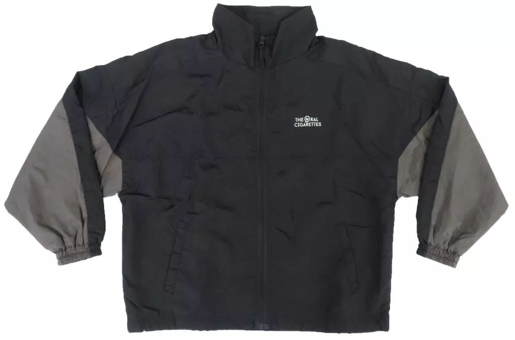 アウターウェア THE ORAL CIGARETTES 目玉ロゴナイロンジャケット ブラック×グレー Mサイズ TALK ＆ MUSEUM TOUR