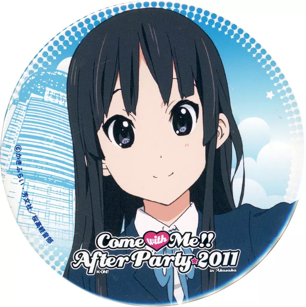秋山澪 缶バッジ けいおん Come with Me!! After Party 中古】バッジ・ビンズ 秋山澪 缶バッジ 「けいおん!!」 Come with Me