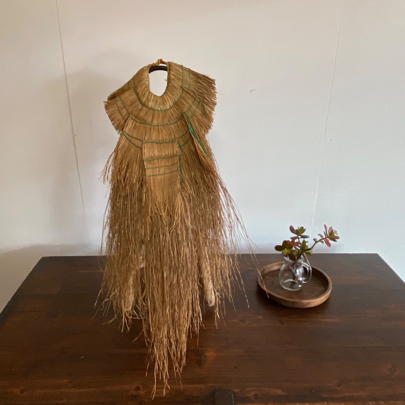 アンティーク 藁細工 藁蓑 民藝 壁飾り y324 - メルカリ