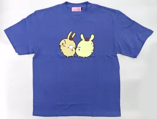 【中古】衣類 うさぎ＆ポムポムプリン ビックTシャツ ダスティブルー Mサイズ 「ちいかわ なんか小さくてかわいいやつ×サンリオキャラクターズ」