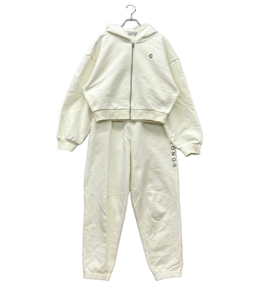 クロノス セットアップ スウェット パーカー WOMEN NEUTRAL TONE ZIP HOODIE W 11-PK-2557 MO レディース SIZE L CRONOS