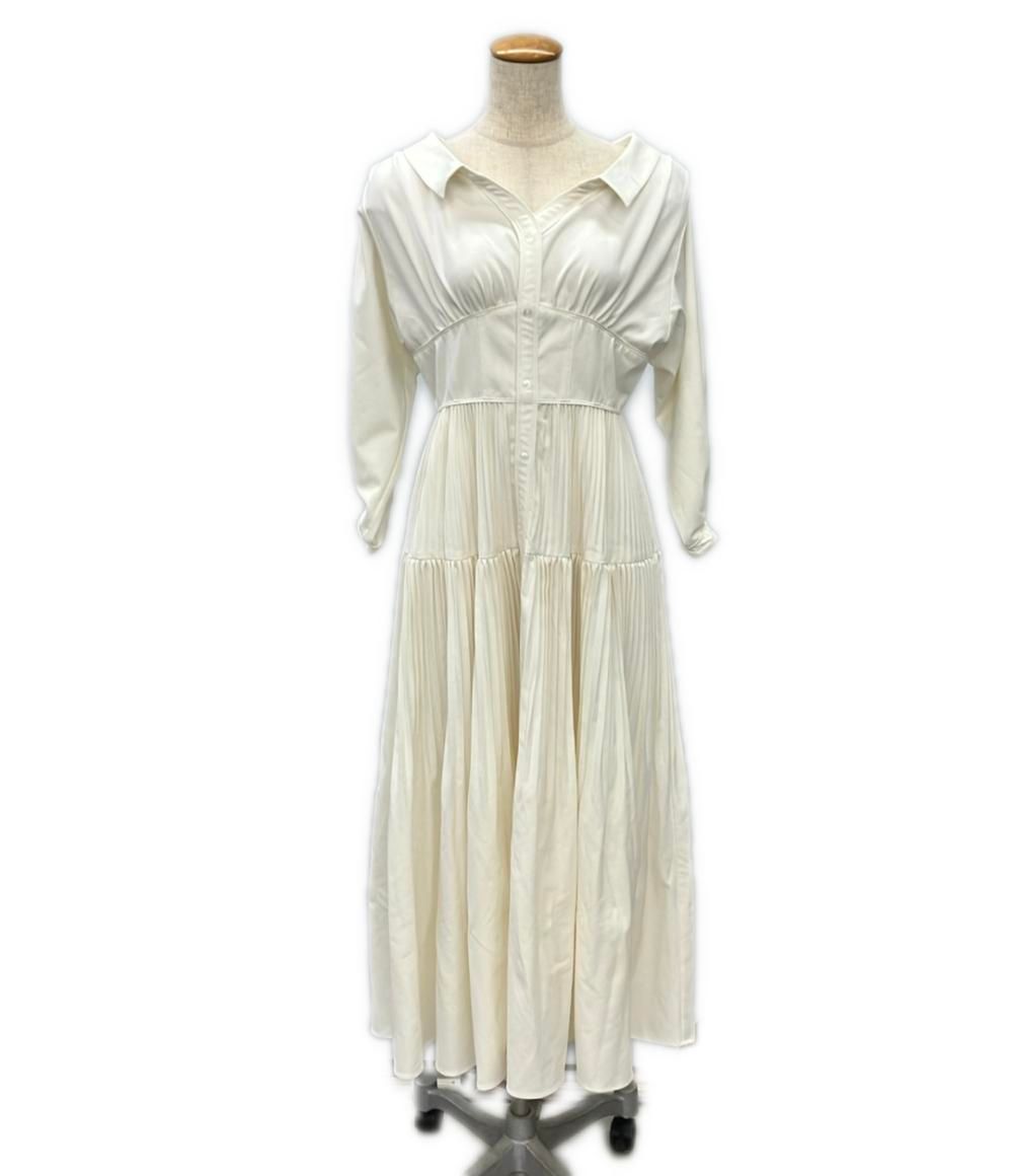 ハーリップトゥ 長袖ワンピース Pleated Open Shirt Dress レディース SIZE M Her lip to