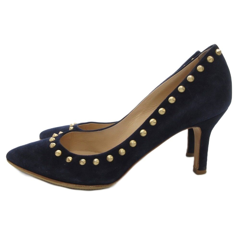 ペリーコ PELLICO パンプス スタッズ スエード ポインテッドトゥ 36.5