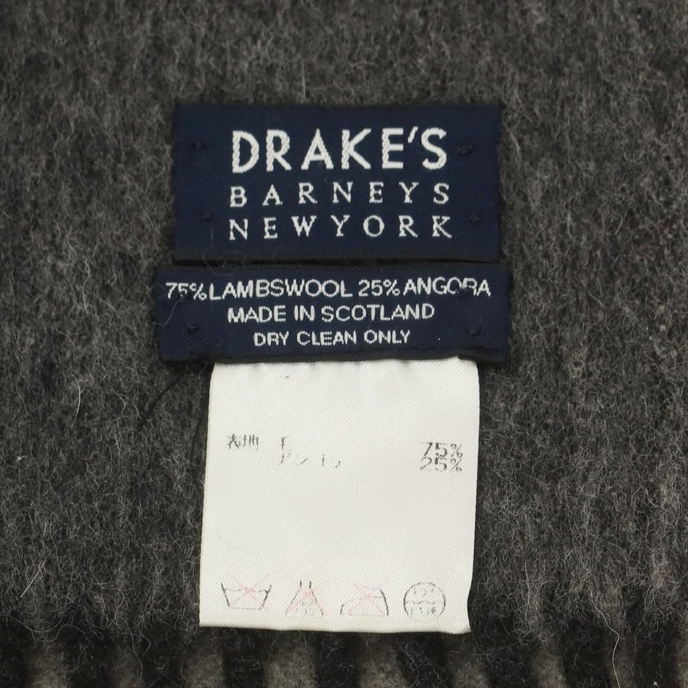 中古】ドレイクス DRAKES ウールアンゴラ マフラー グレー【メンズ