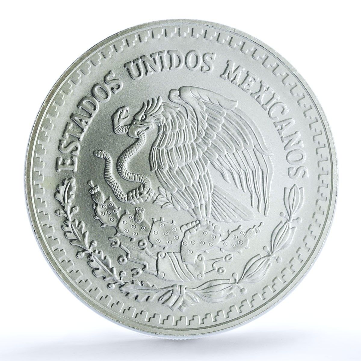 メキシコ 1 オンザ リベルタッド 独立の天使 KM-613 MS 68 PCGS 銀貨