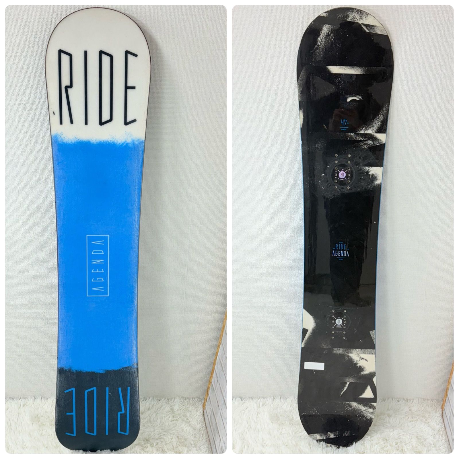 ride agenda 147cm バインディング セット　 スノーボード　板 RIDE AGENDA スノーボード 147cm ライド 板 - メルカリ