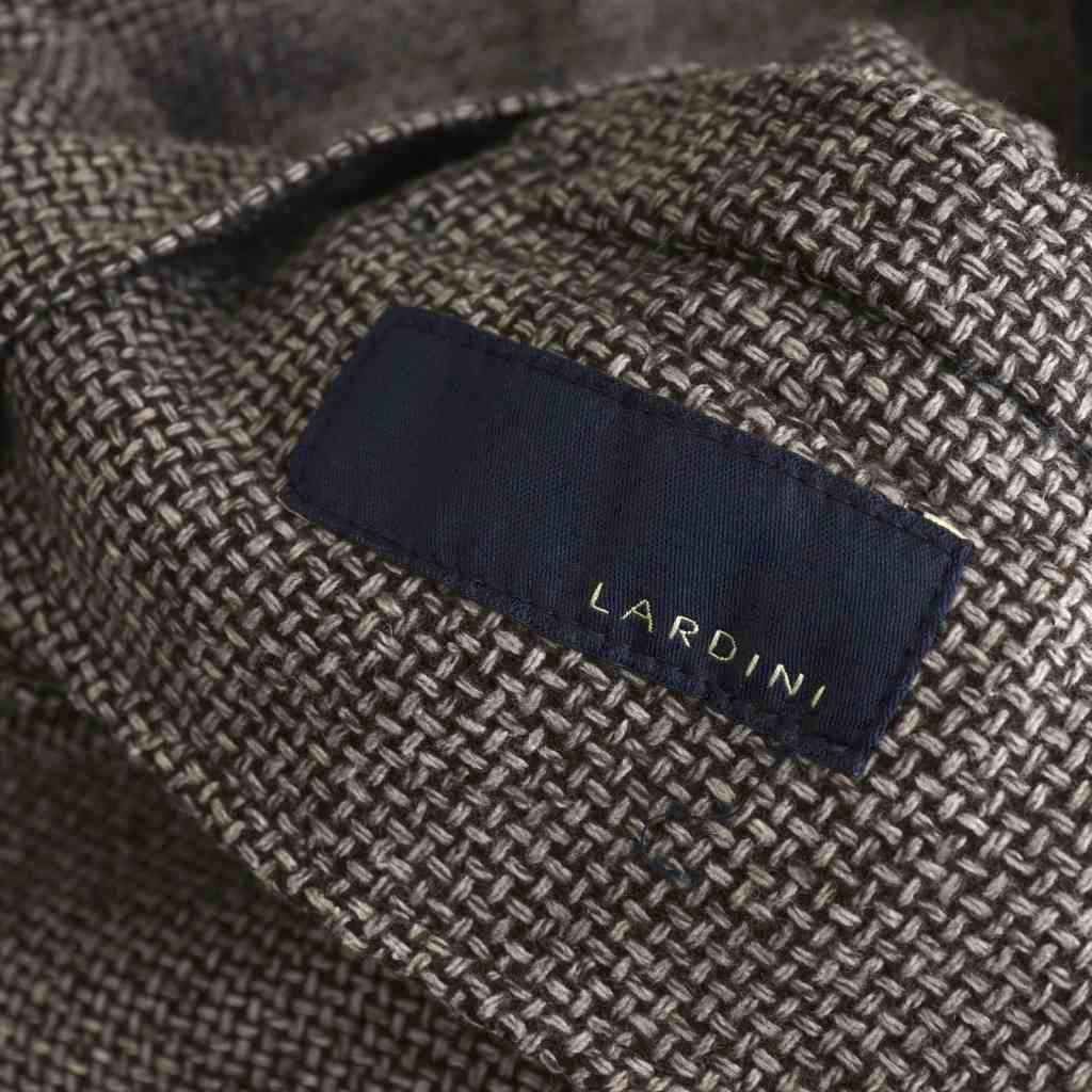 ラルディーニ LARDINI ウール混 ツイード ジレ ベスト Vネック 48