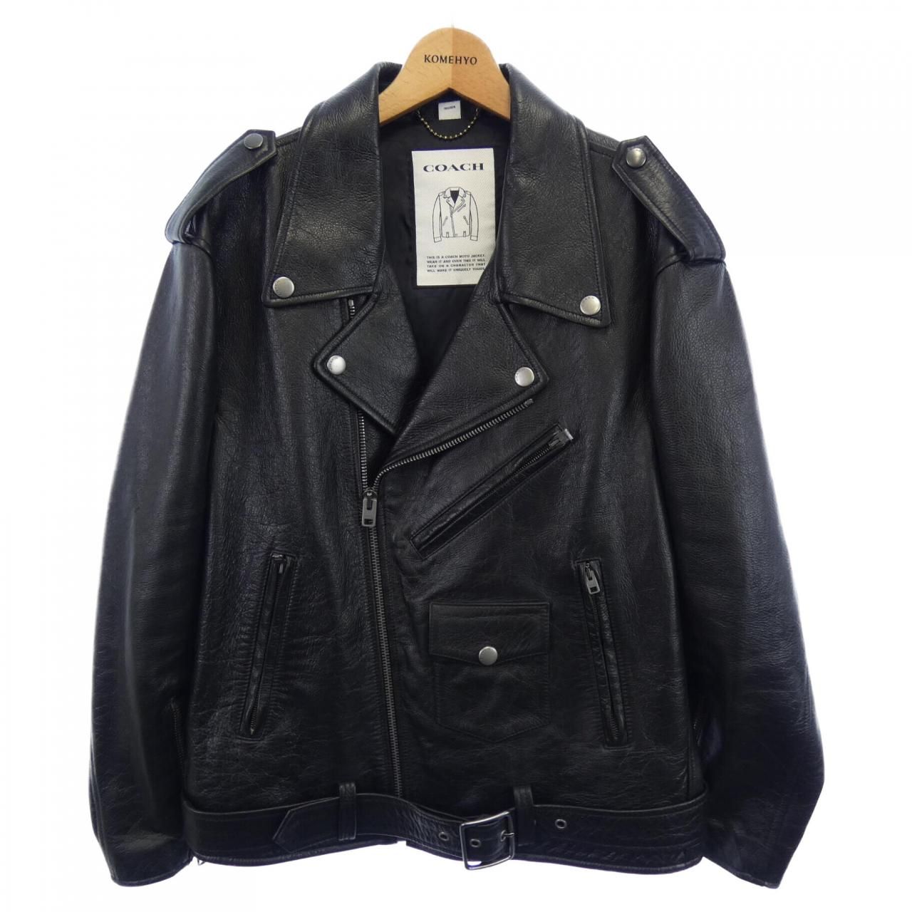 コーチ COACH CG797 レザーライダースジャケット - メルカリ