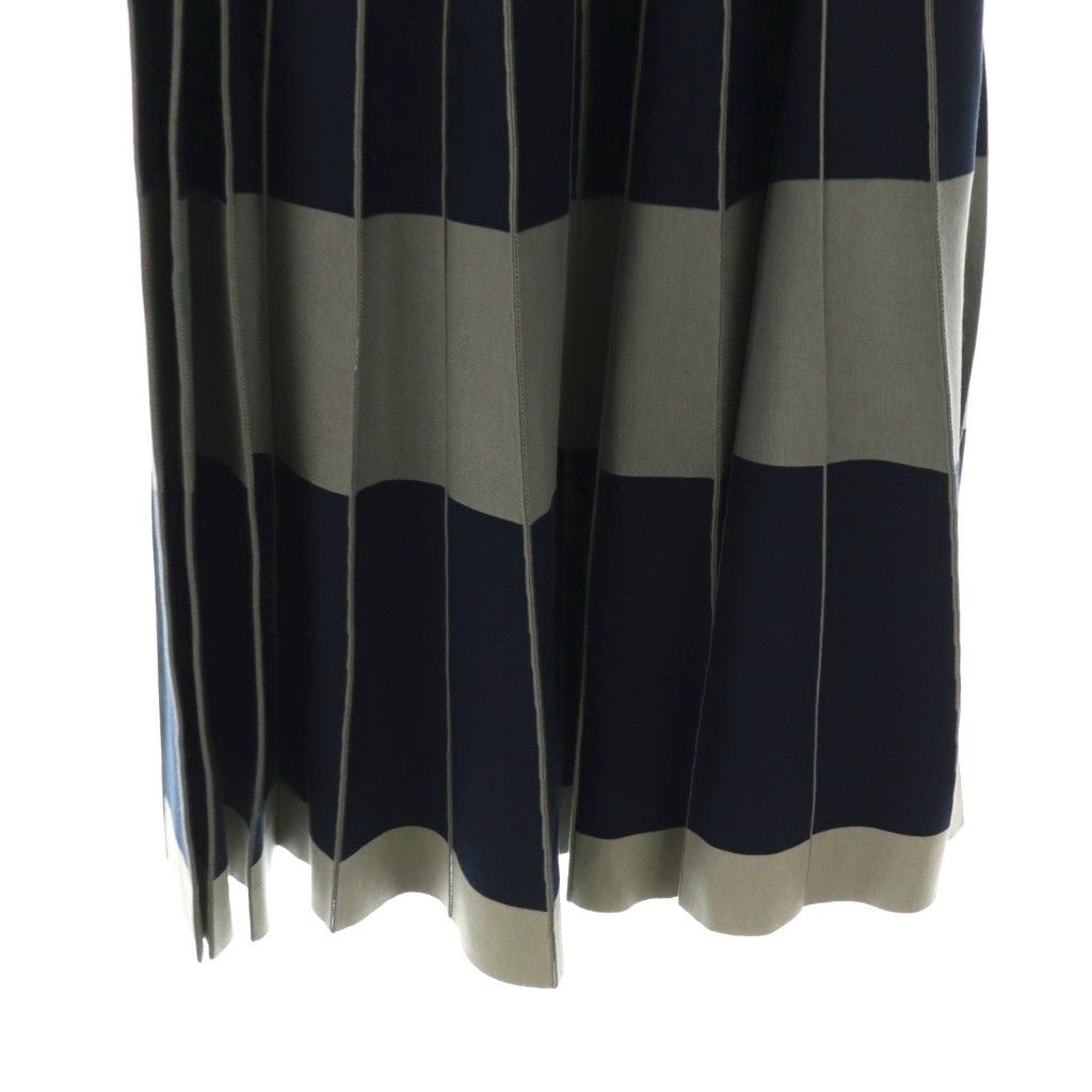 美品】Drawer 18Gステレオボーダープリーツニットスカート