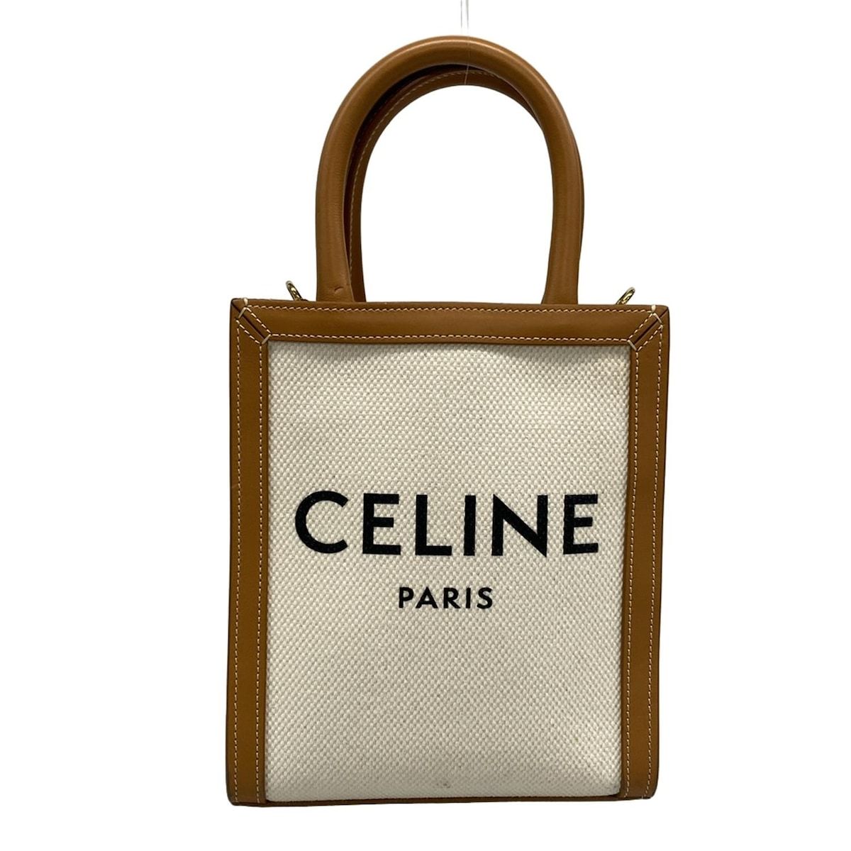 CELINE セリーヌ トートバッグ ミニ バーティカル カバ ナチュラル タン