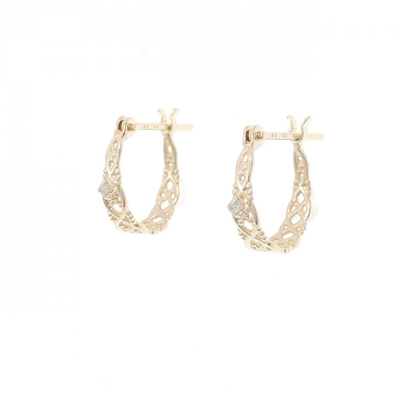 シエナ ロゼ 高品質 ダイヤモンド ピアス 0.02CT B206】SIENA ROSE