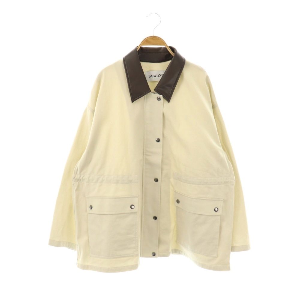 バビロン BABYLONE 25AW コットンカルゼバイカラーブルゾン F ライトベージュ ブラウン /DO ■OS