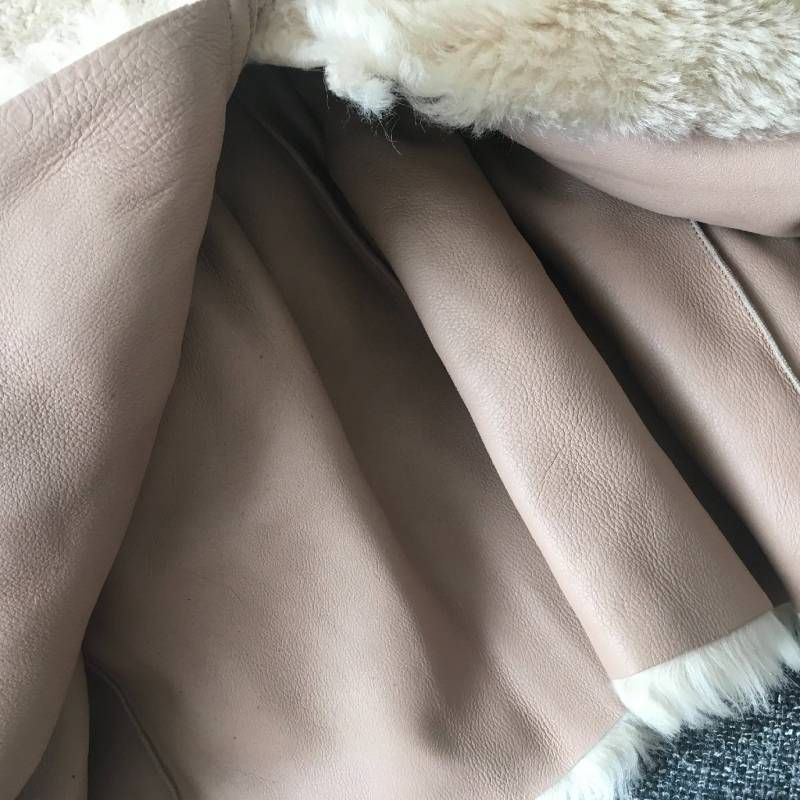 美品 イタリア製 Simonetta（シモネッタ） 羊革 ロング ムートン