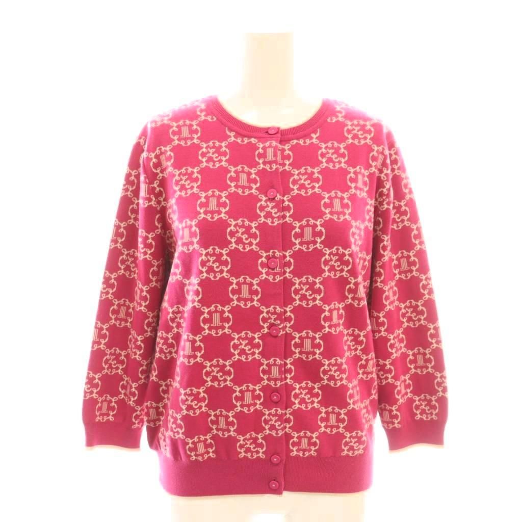 【極美品】LANVIN ランバンコレクション シルクカーディガン ピンク M 極美品】LANVIN ランバンコレクション シルクカーディガン ピンク M