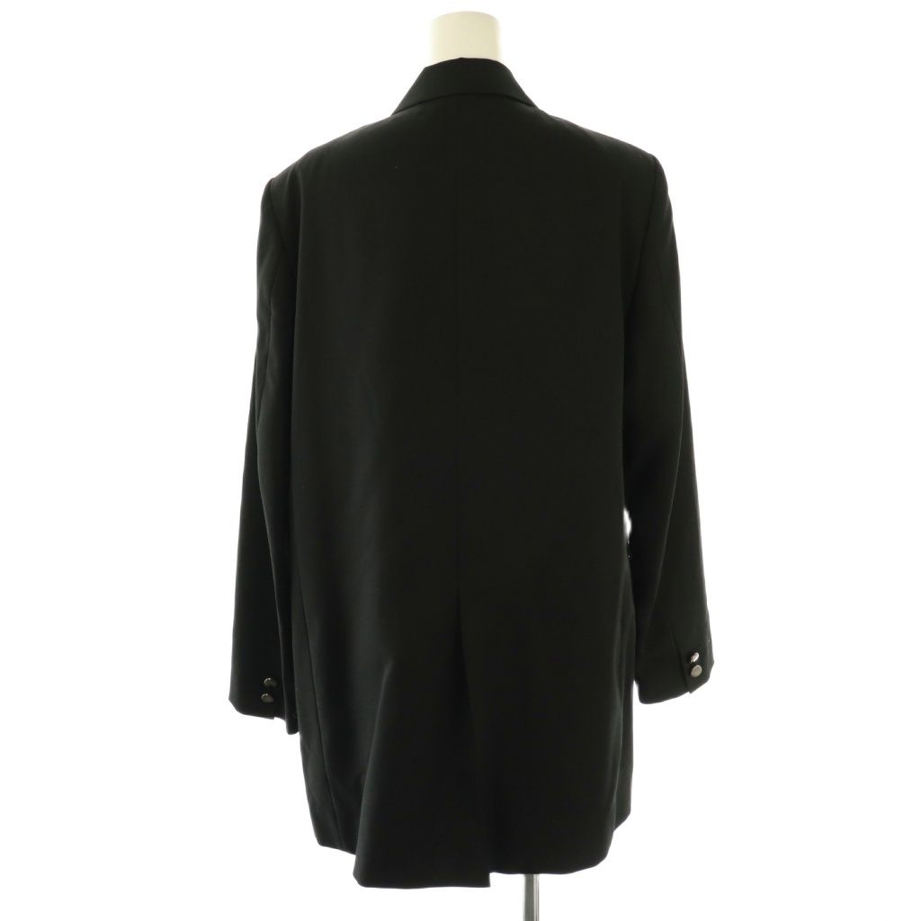 【中古】ノーブル NOBLE 22SS ピークドロングジャケット テーラードジャケット ウール 40 黒 ブラック /CX ■OS ノーブル NOBLE 22SS ピークドロングジャケット テーラードジャケット
