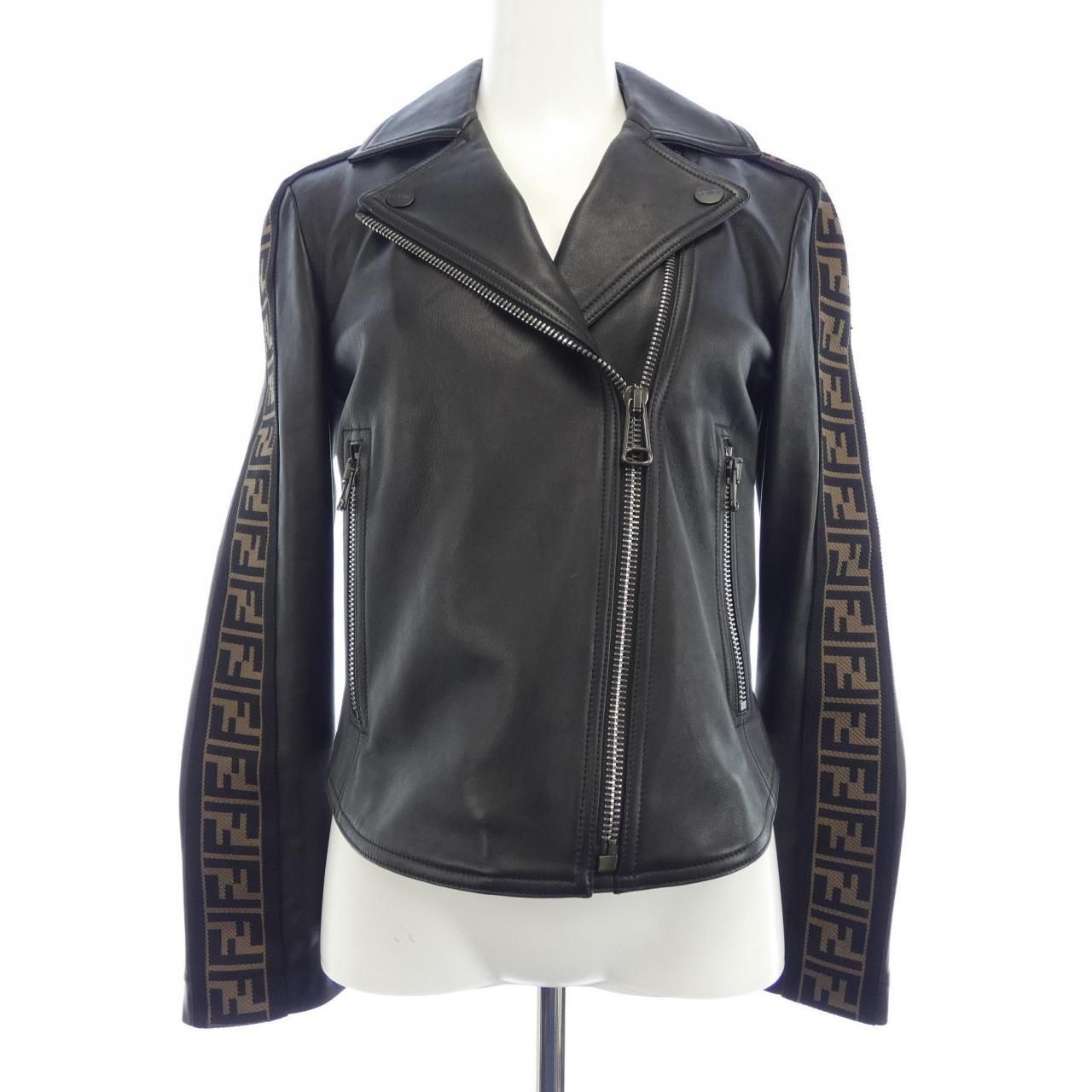 フェンディ FENDI FPJ706 NBA レザーライダースジャケット - メルカリ