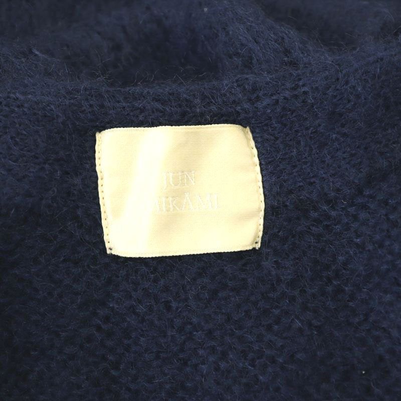 ジュンミカミ JUN MIKAMI ストール付きモヘヤカーディガン ニット V