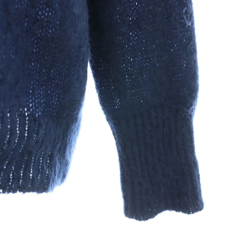 【中古】ジュンミカミ ストール付きモヘヤカーディガン ニット Vネック ネイビーブルー /DO ■OS レディース ジュンミカミ JUN MIKAMI ストール付きモヘヤカーディガン ニット V