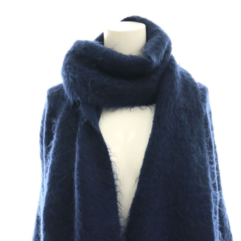 ジュンミカミ JUN MIKAMI ストール付きモヘヤカーディガン ニット V