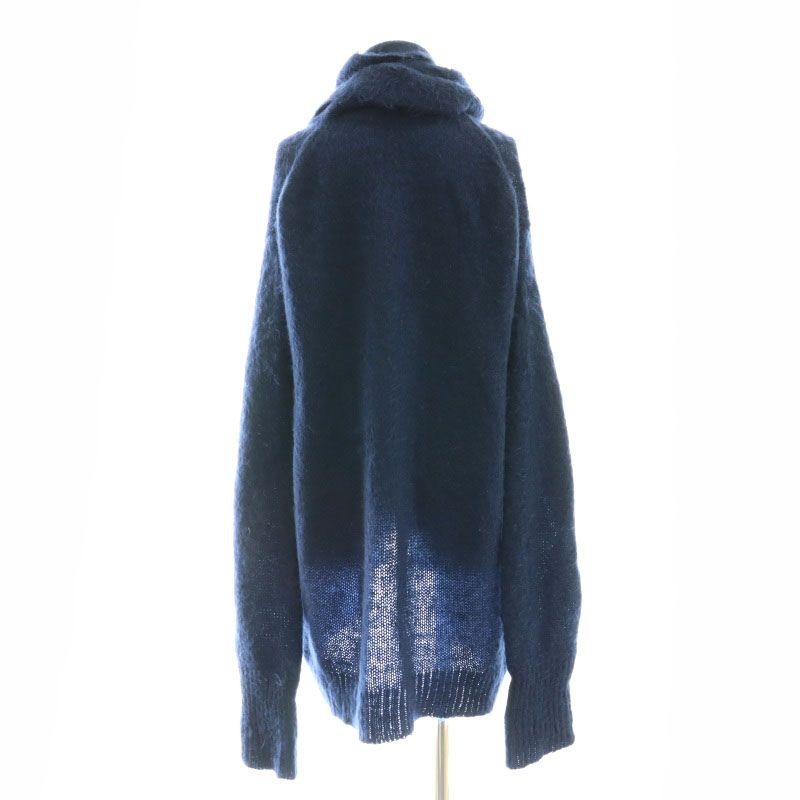 【中古】ジュンミカミ ストール付きモヘヤカーディガン ニット Vネック ネイビーブルー /DO ■OS レディース ジュンミカミ JUN MIKAMI ストール付きモヘヤカーディガン ニット V