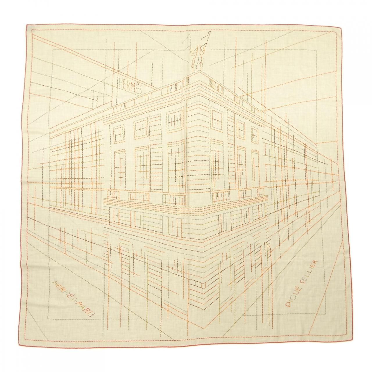 エルメス HERMES PIQUE SELLIER カレジェアン140 ショール