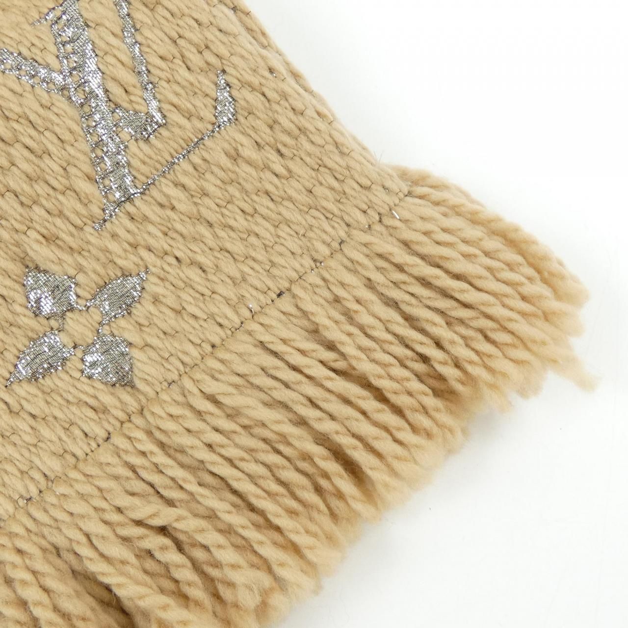 ルイヴィトン エシャルプロゴマニア マフラー シャイン ベージュ M75834 □ルイ・ヴィトン□ マフラー エシャルプ ロゴマニア シャイン